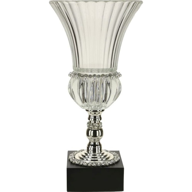 Mark Roberts 2023 Jeweled Ribbed Ped Vase 18”