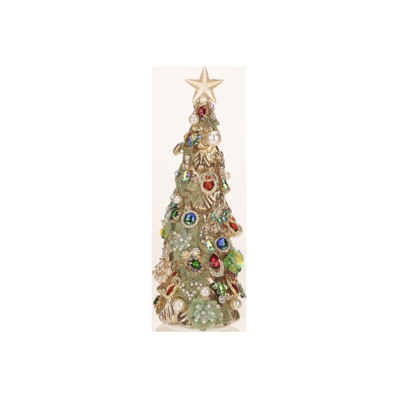 Mark Roberts Christmas 2023 Jeweled Christmas Tree, Gold – 12 Inches