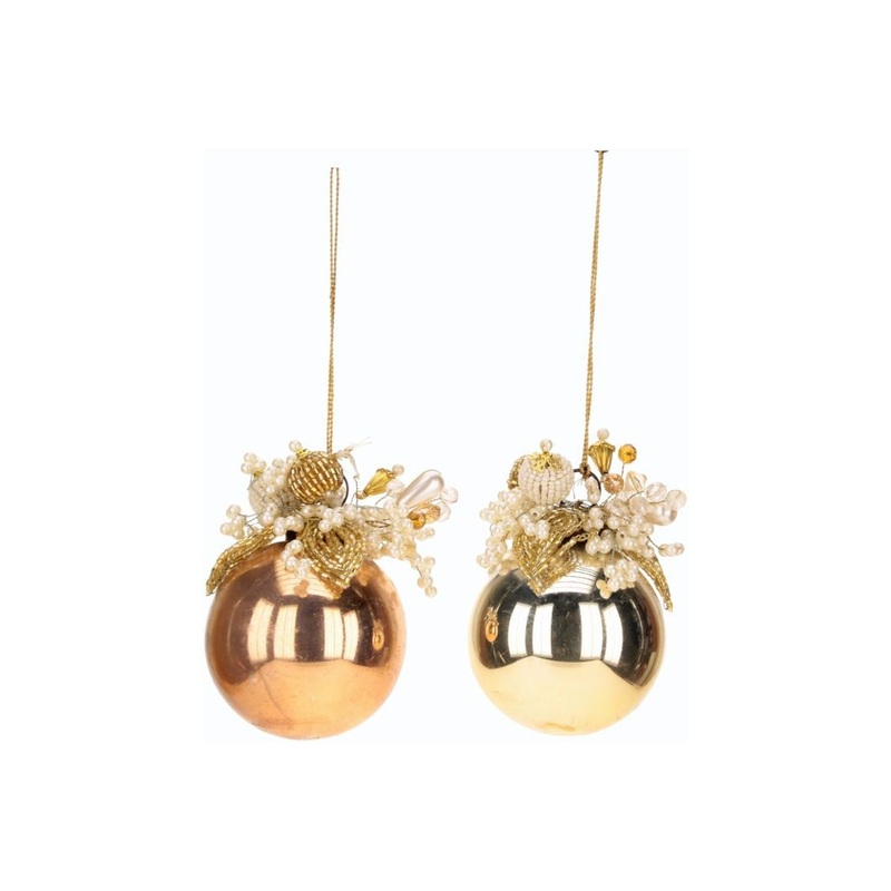 Mark Roberts Christmas 2023 Pearlized Ball Ornament 3.5”, Assortment of 2