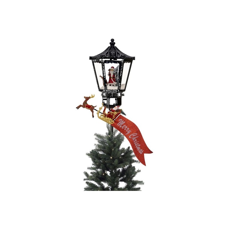 Mark Roberts Christmas 2023 Snowing Lantern Tree Topper 13.5”