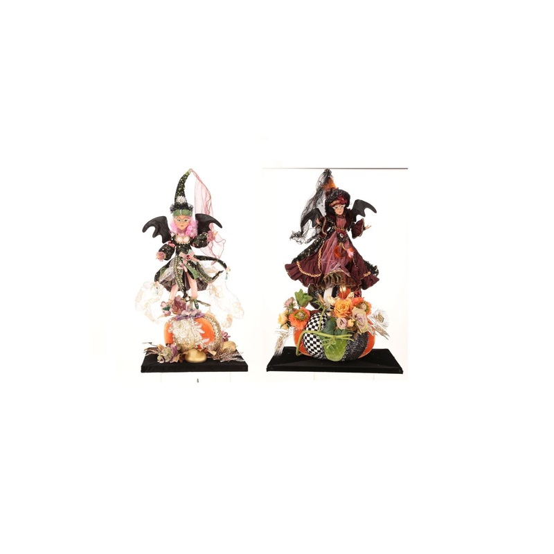 Mark Roberts Fall 2023 Witch On Pumpkins Figurine Assortment Of 2