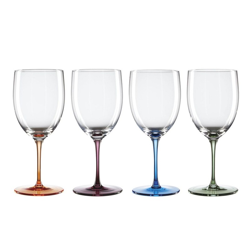 Oneida Bottoms Up Wine Glasses, Set Of 4