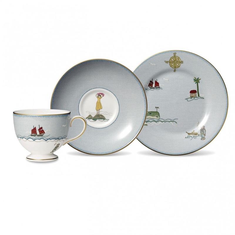 Wedgwood Kit Kemp Sailors Farewell 3-Piece Tea Set