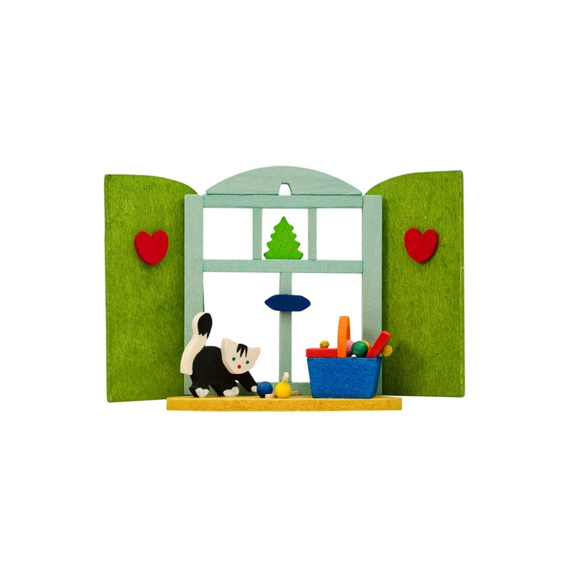 Alexander Taron Graupner Ornament – Window with Cat