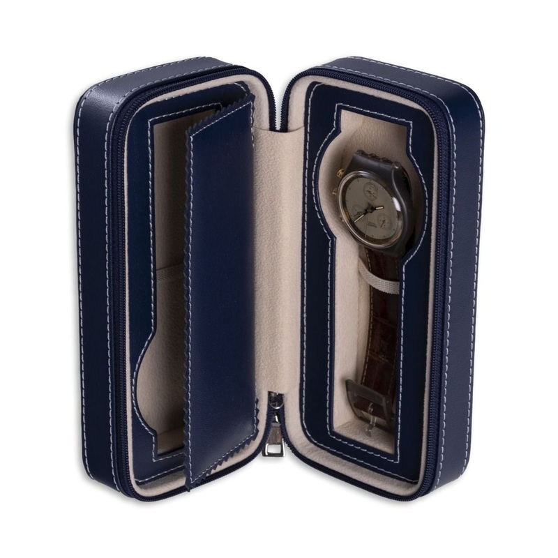 Bey Berk Davidson Leather Two Watch Travel Case