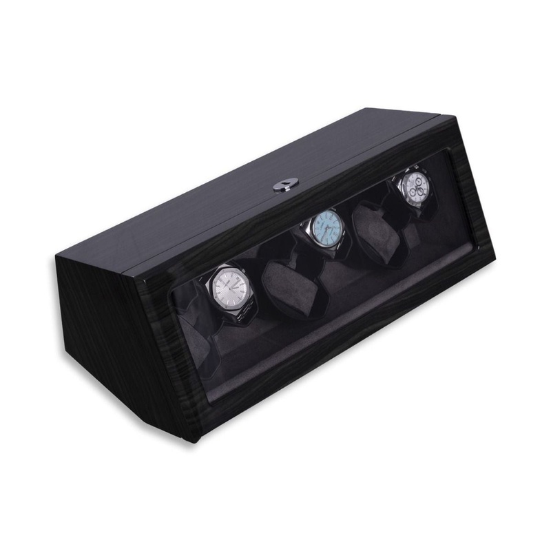 Bey Berk Oyster Polished Ash Wood Six Watch Winder