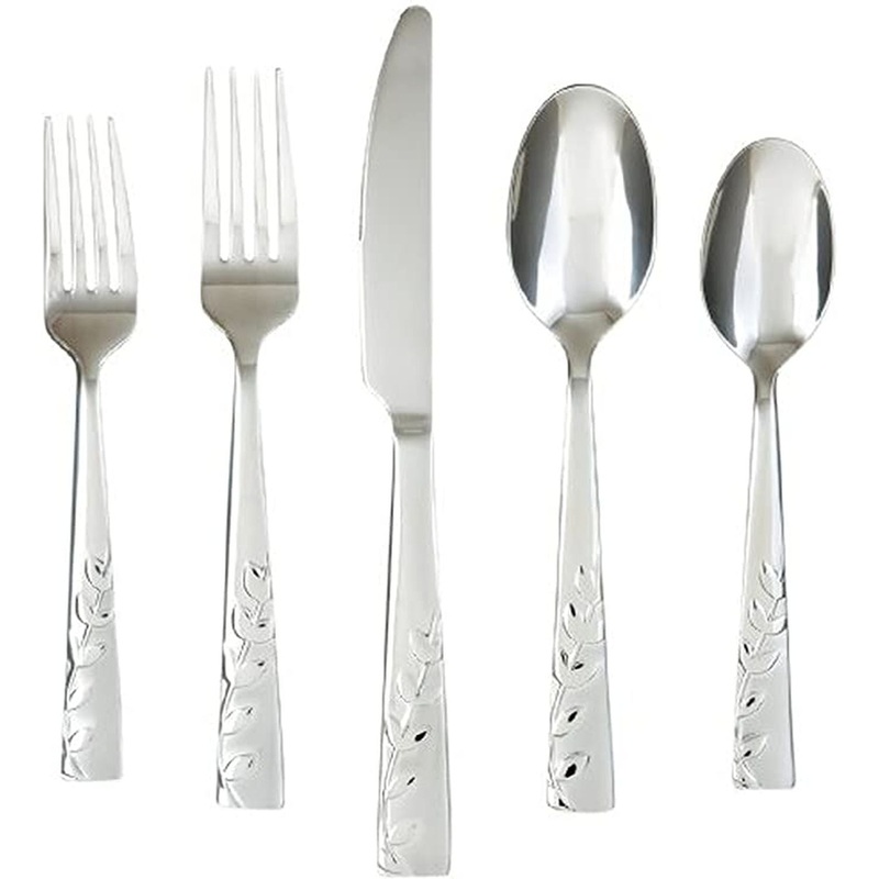 Cambridge Blossom Sand 18/0 20-Piece Flatware Set