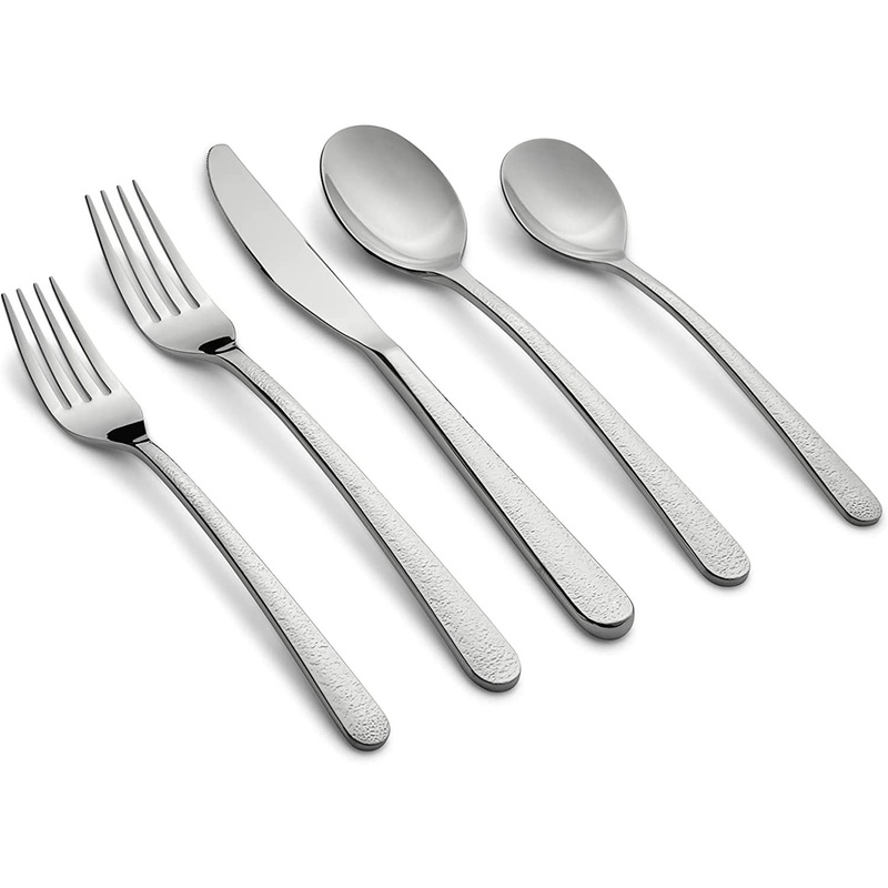 Cambridge Kiera Texture Mirror 18/0 20-Piece Flatware Set