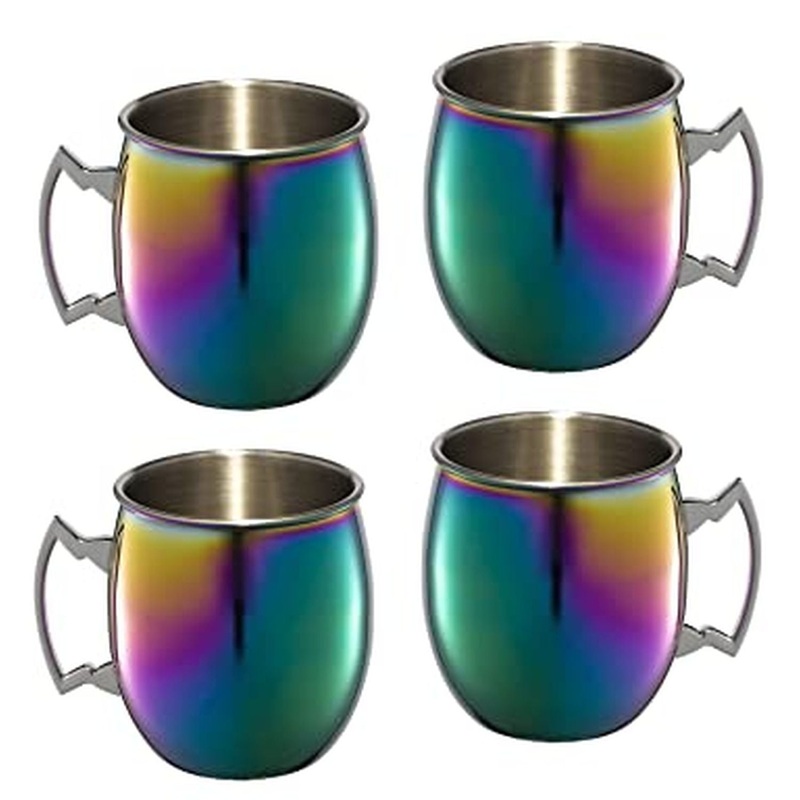 Cambridge Rainbow Stainless Steel Mule Mugs 4 Pack