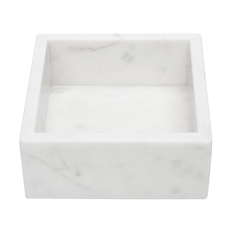 Caravan Home Marble Napkin Square Tray 6X6X2.5