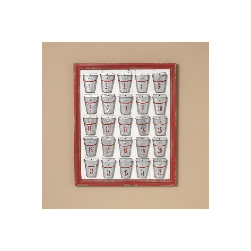 Gerson Company 24H Wood And Metal Countdown Calendar Wall Dcor