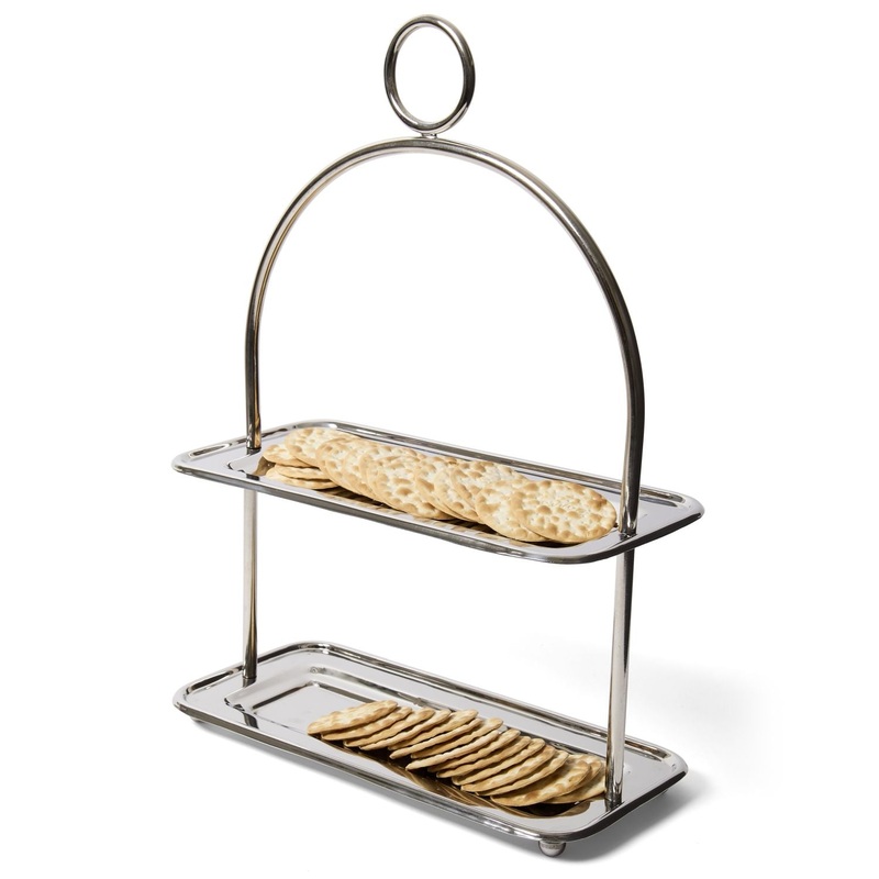 Leeber 2 Tier Rect Tray Stand, 17.5 X 5.5 X 12.5 Trays