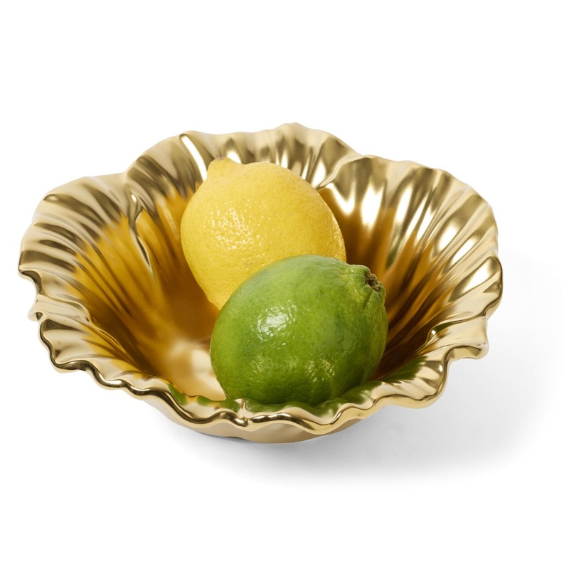 Leeber Matte Gold Sunflower Bowl, 6.75 X 2.25