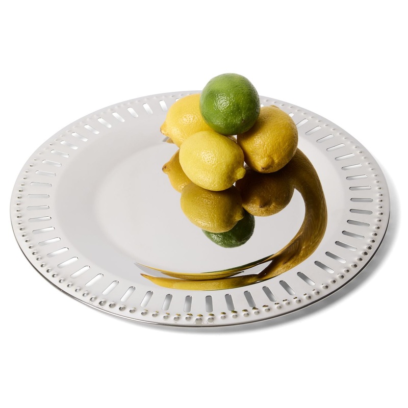 Leeber Round Arden Pierced Tray – Carger Plate, 13.75