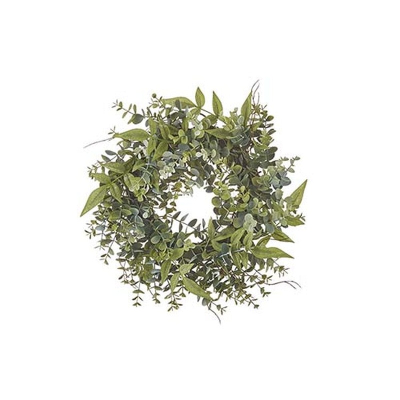 Raz Imports Boxwood 14 Eucalyptus And Berry Mini Wreath-Candle Ring