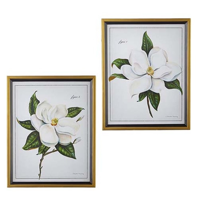 Raz Imports Greenbrier 28 Magnolia Framed Print, Asst of 2