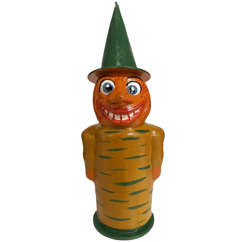 Alexander Taron Schaller Paper Mache Figurine Cardboard Pumpkin Man