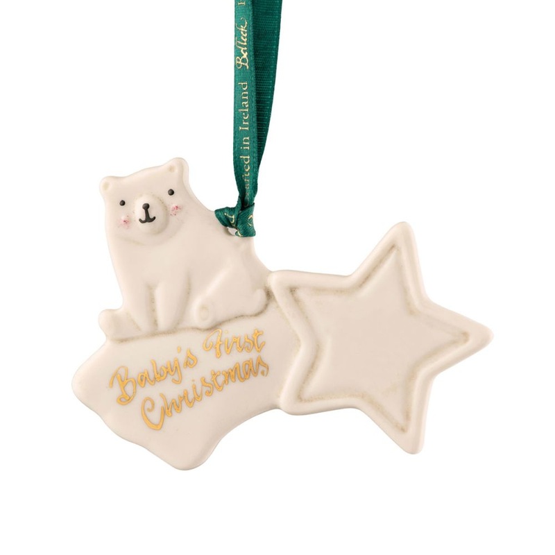 Belleek Baby Bear’s First Christmas Ornament