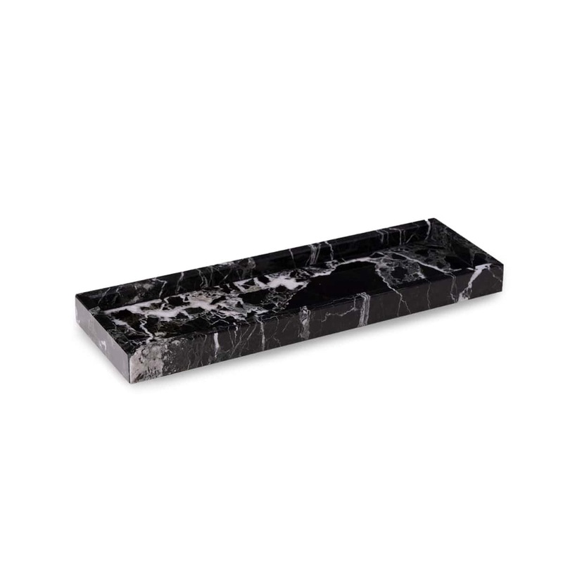 Bey Berk Atticus Marble Bath Tray In Green Onyx