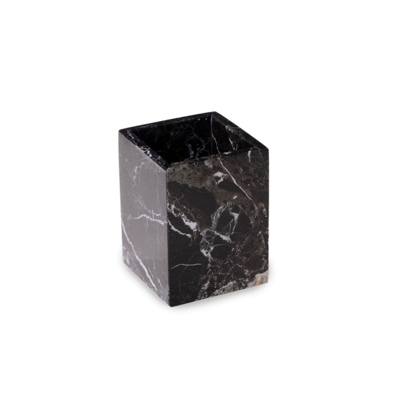 Bey Berk Atticus Marble Bath Tumbler In Green Onyx