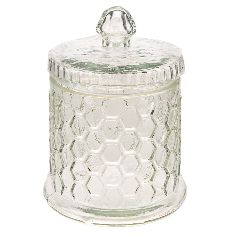 Ganz Embossed Honeycomb Clear Container