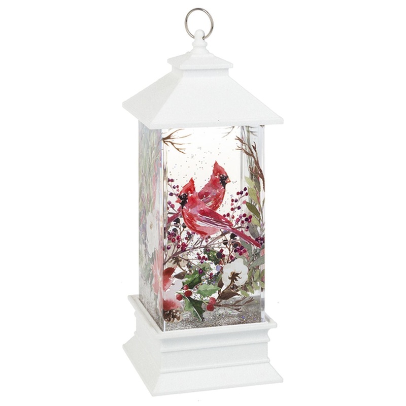 Ganz Led Light Up Shimmer Cardinal Lantern
