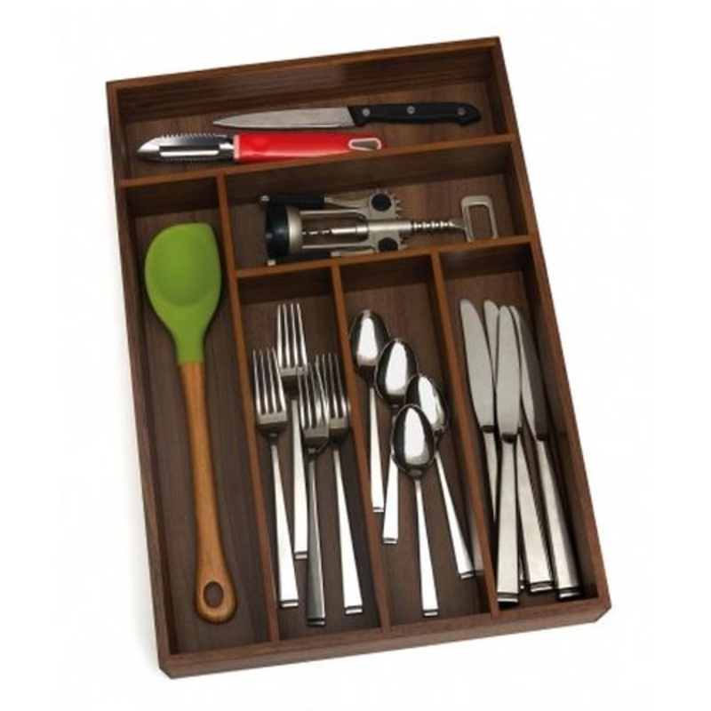 Lipper International Acacia Deep Flatware Organizer