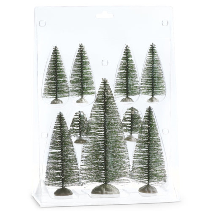 Raz Imports 2023 Dashing Through The Snow 7.5 Box of 9 Bottle Brush Trees