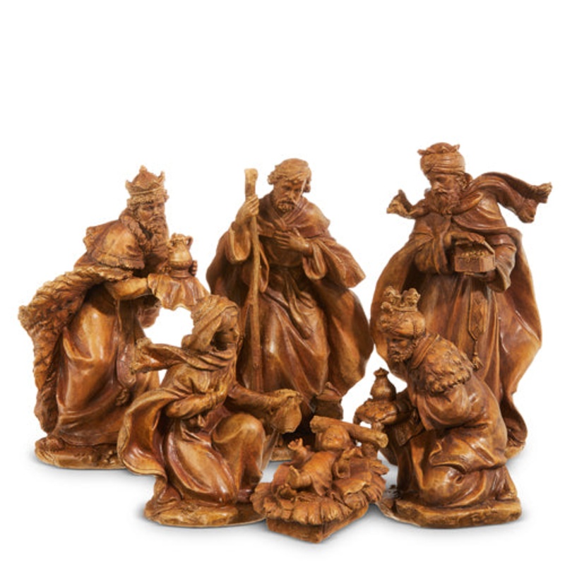 Raz Imports 2023 Holiday House 8.25 Matte Bronze Nativity, Set of 6