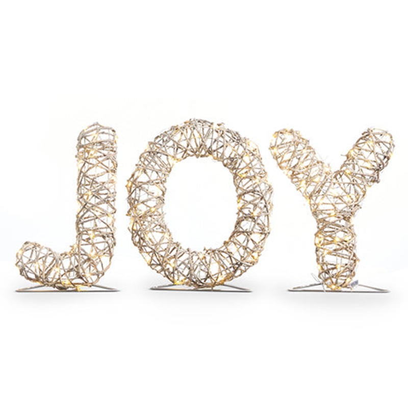 Raz Imports 2023 Natural Noel 16 Lighted Rattan Joy, Set of 3