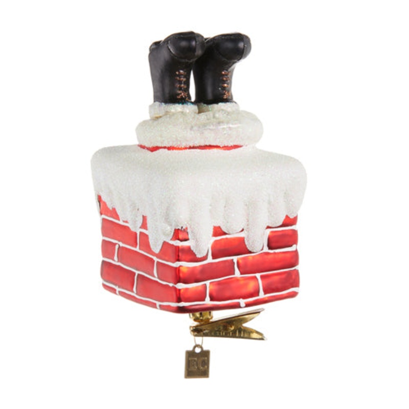Raz Imports Eric Cortina 2023 5 Clip-On Santa In Chimney Ornament