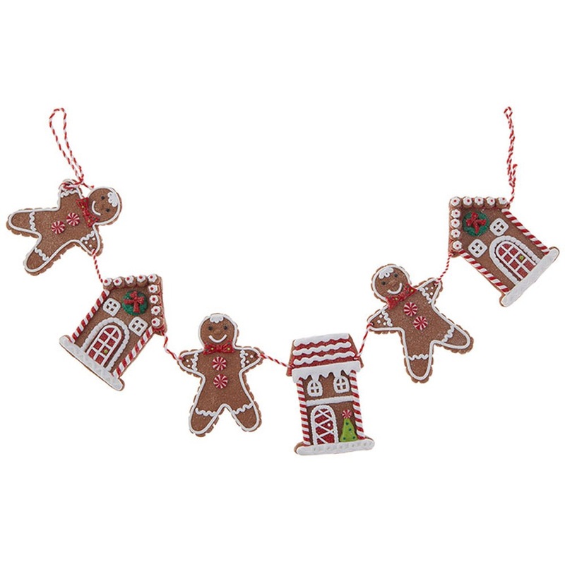 Raz Imports Kringle Candy Co. 30 Gingerbread Garland