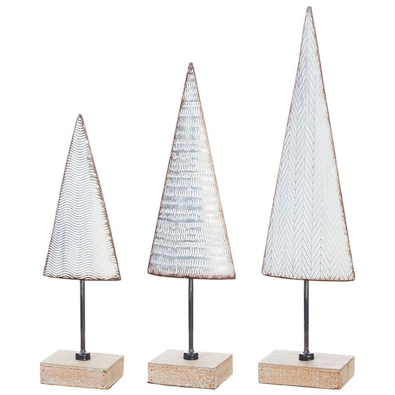 Raz Imports Yuletide Gathering 20.75 Tree, Set of 3
