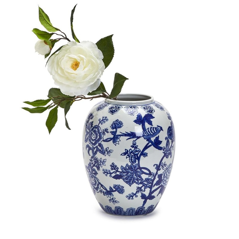 Two’s Company 10 Yu Hua Garden Blue And White Vase Ceramic