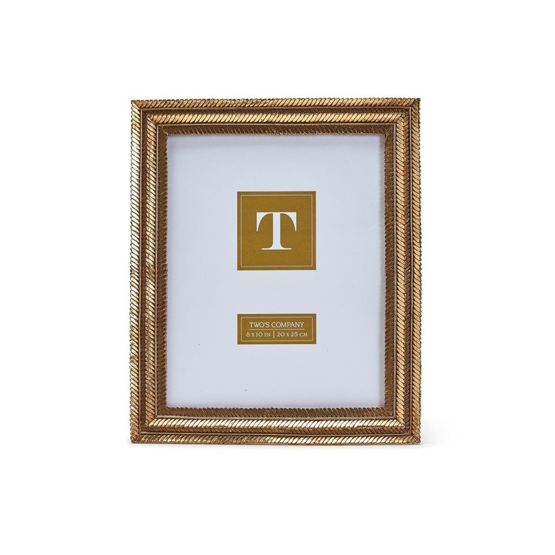 Two’s Company Gold Fern 8X10 Photo Frame