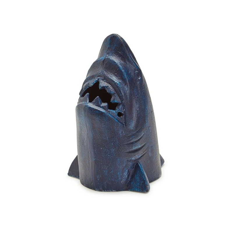 Two’s Company Great White Shark Wall Decor/Doorstop/Bookend In Distressed Blue