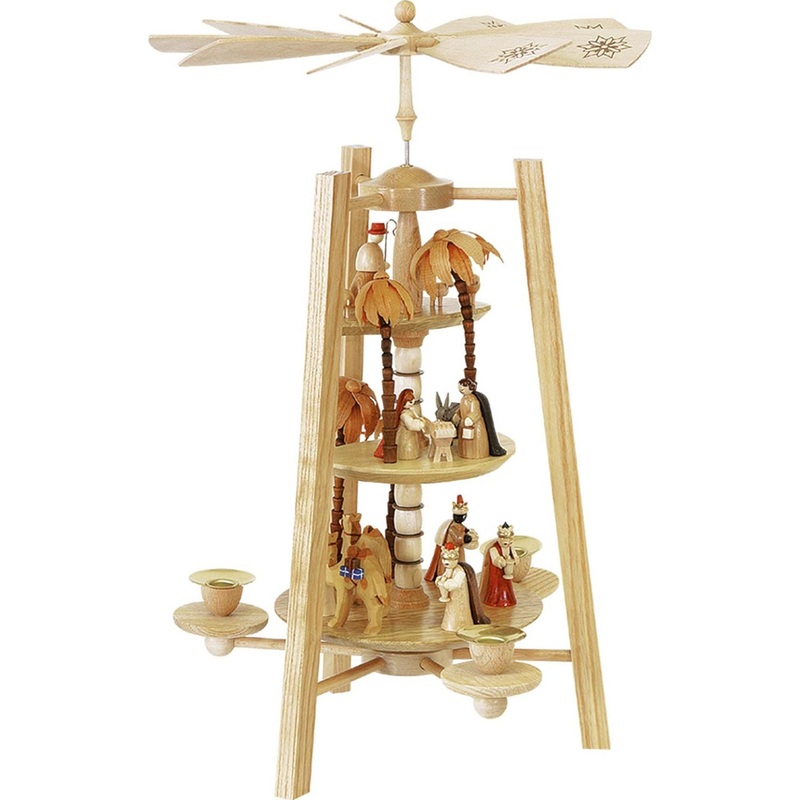 Alexander Taron Richard Glaesser Pyramid Nativity 3 Tier