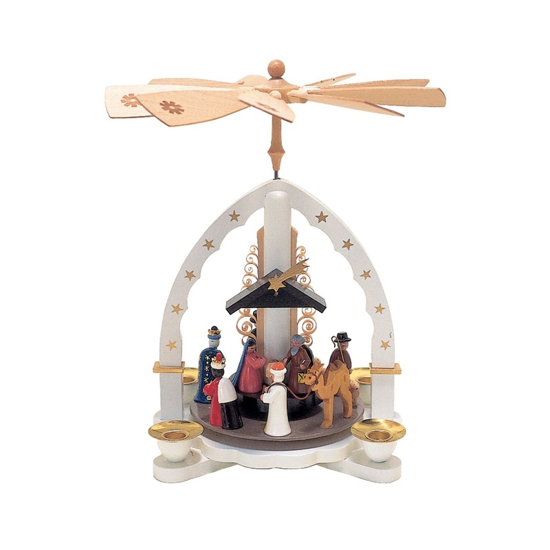 Alexander Taron Richard Glaesser Pyramid Nativity White