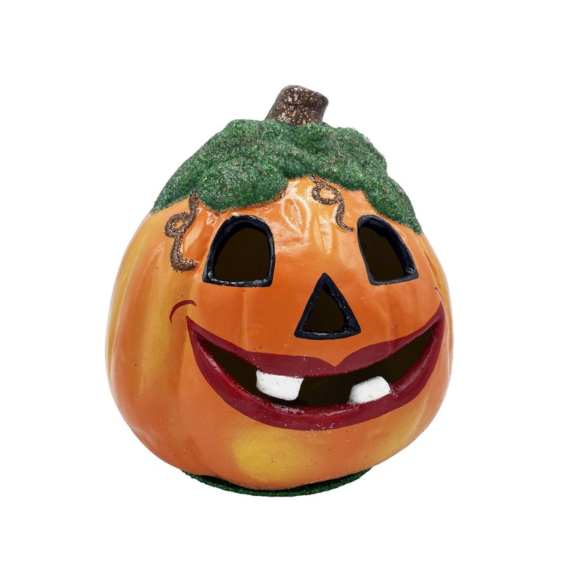 Alexander Taron Schaller Paper Mache Candy Container Jack-0-Lantern w/Teeth