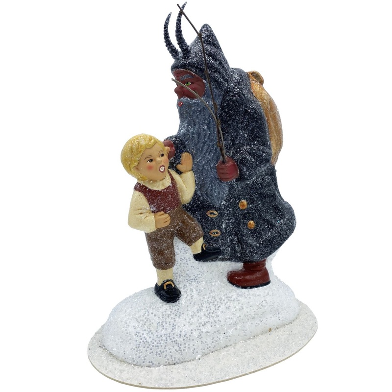 Alexander Taron Schaller Paper Mache Candy Container Krampus With Child