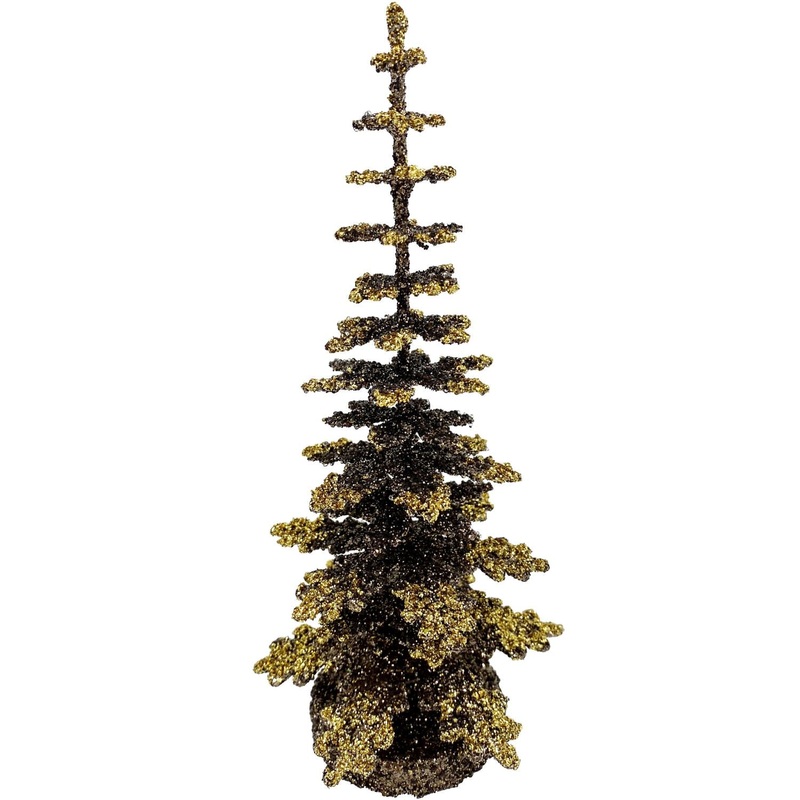 Alexander Taron Schaller Paper Mache -Tree With Cinnamon Gold Edges