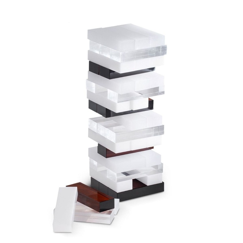 Bey Berk Darby Acrylic Table Top Jenga