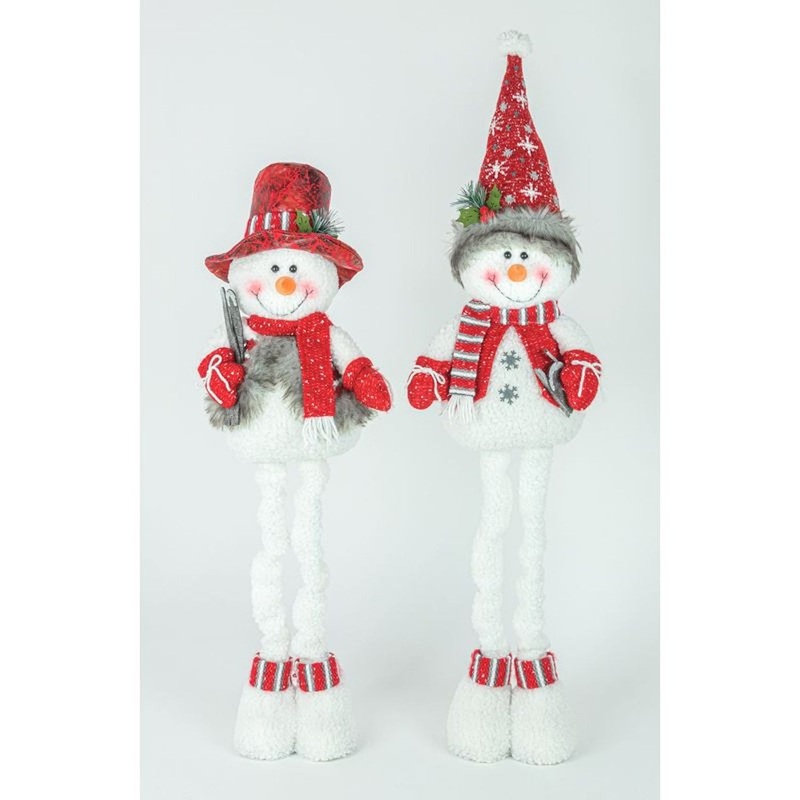 Hanna’s Handiworks Cherry Snowman Stretch Leg Set Of 2 Assortment