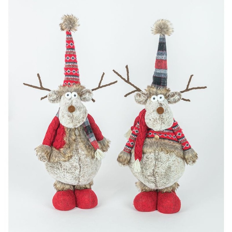 Hanna’s Handiworks Cocoa Deer Stander Set Of 2 Assortment