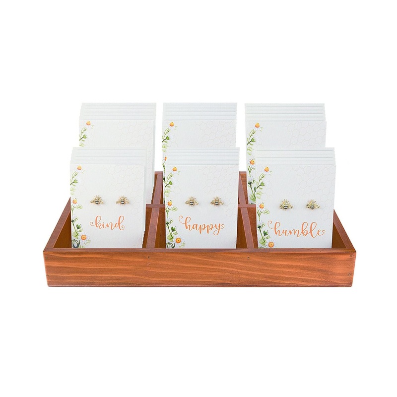 Transpac Bee Earrings, Set Of 36 With Display