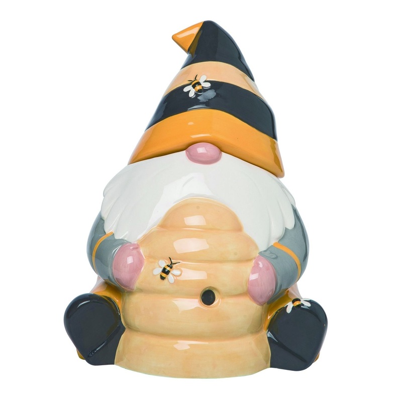 Transpac Dolomite Bee Gnome Cookie Jar