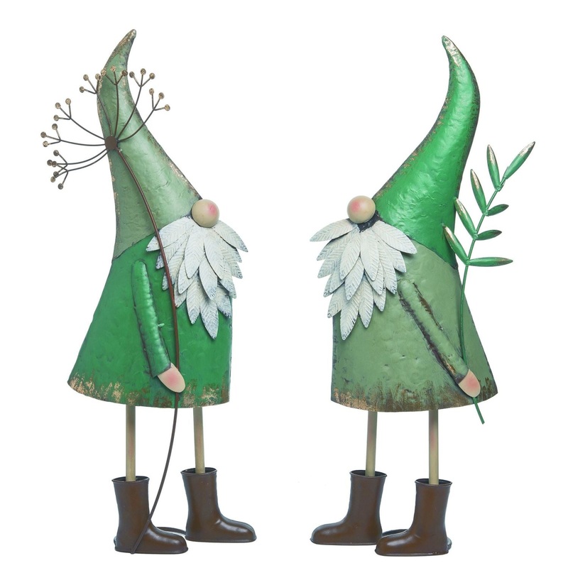 Transpac Metal Mystic Gnome Decor, Set Of 2, Assortment