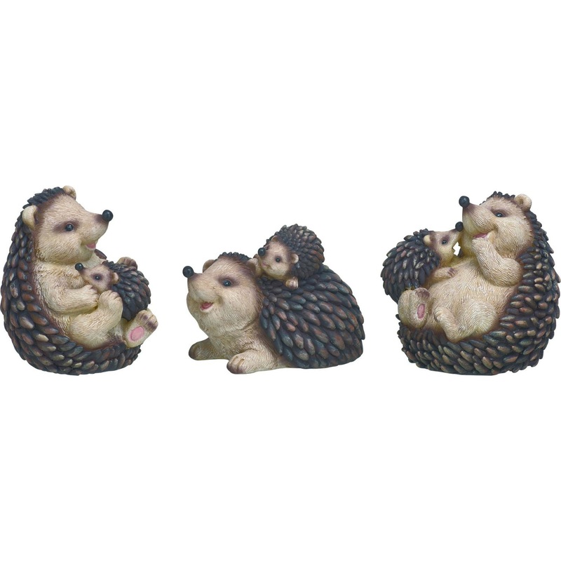Transpac Resin Hedgehog Family Figurine, Set Of 3, Assortment