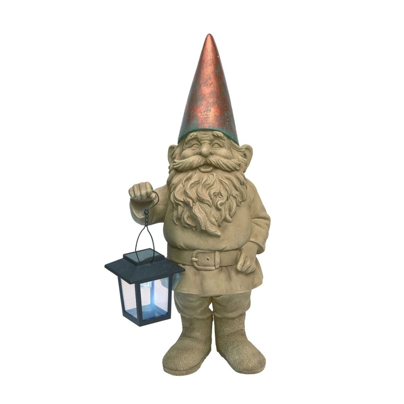 Transpac Resin Patina Hat Solar Gnome Decor