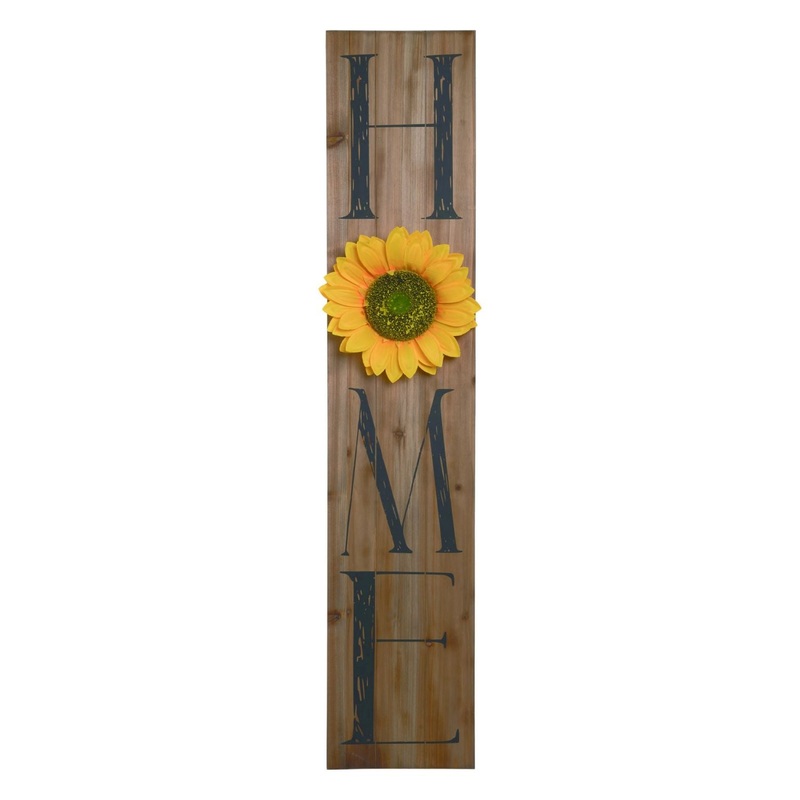 Transpac Wood Sunflower Porch Decor